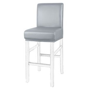 Waterproof Bar Stool Covers Counter Short Back Chair Silver Gray
